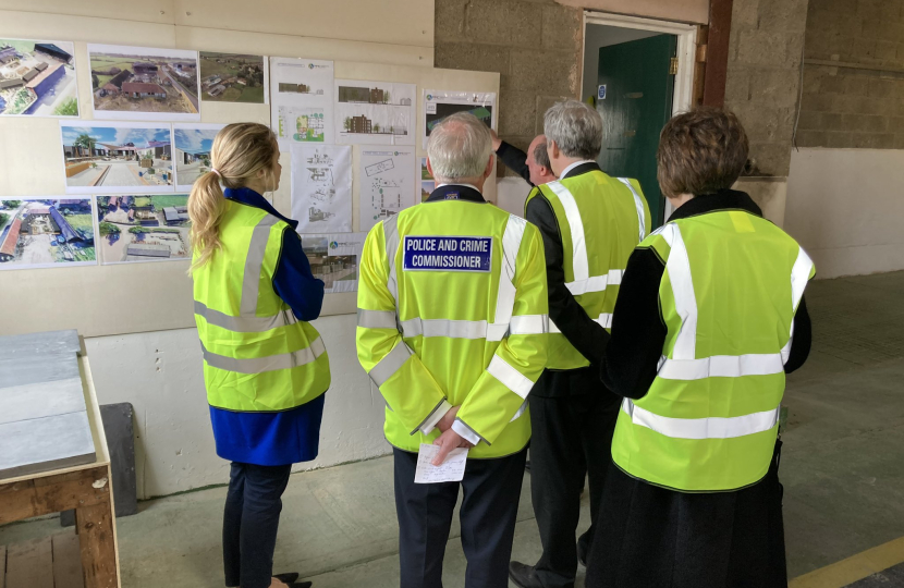 Commissioner Chris Nelson, Gloucestershire looking at the plans